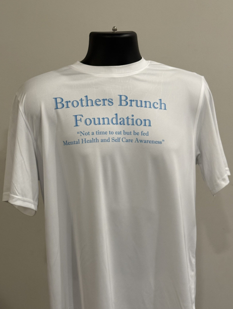 BBF Blue on White T-shirt